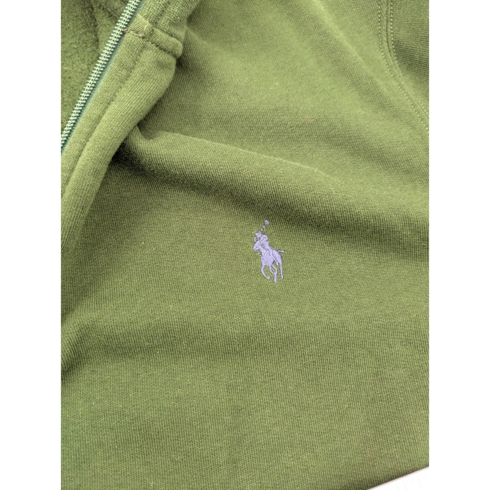 Polo Ralph Lauren Jacket Mens XXL Green Blue Striped Track Full Zip Pony - Picture 7 of 8